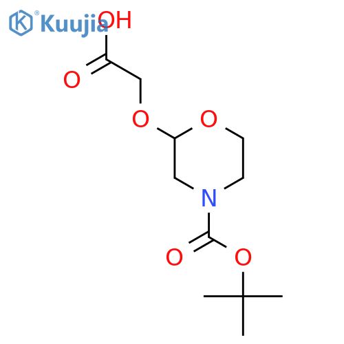 2-({4-(tert-butoxy)carbonylmorpholin-2-yl}oxy)acetic acid structure