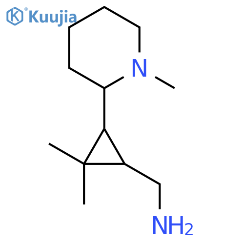 2,2-dimethyl-3-(1-methylpiperidin-2-yl)cyclopropylmethanamine structure