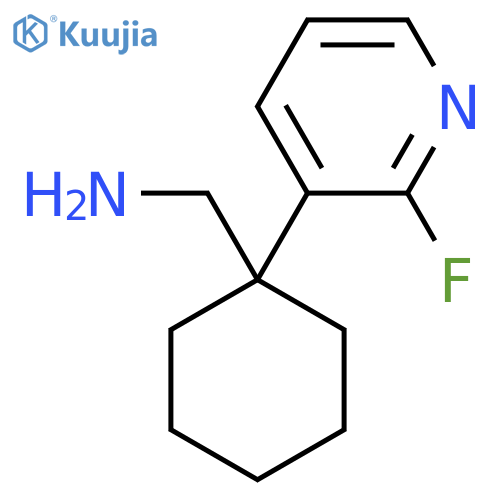 1-(2-fluoropyridin-3-yl)cyclohexylmethanamine structure
