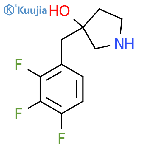 3-(2,3,4-trifluorophenyl)methylpyrrolidin-3-ol structure