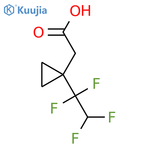 2-1-(1,1,2,2-tetrafluoroethyl)cyclopropylacetic acid structure
