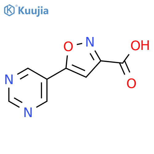 5-(pyrimidin-5-yl)-1,2-oxazole-3-carboxylic acid structure