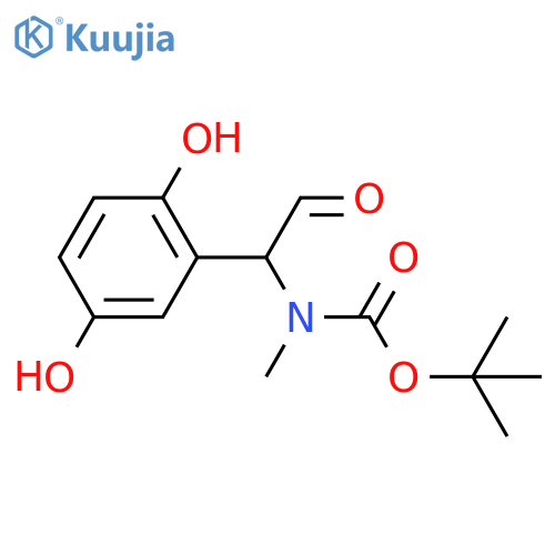 tert-butyl N-1-(2,5-dihydroxyphenyl)-2-oxoethyl-N-methylcarbamate structure