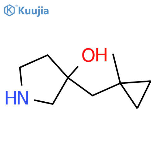 3-(1-methylcyclopropyl)methylpyrrolidin-3-ol structure
