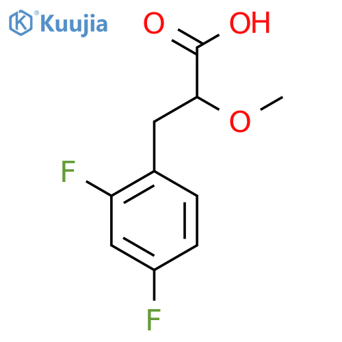 3-(2,4-difluorophenyl)-2-methoxypropanoic acid structure