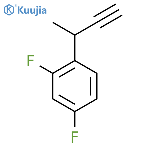 1-(but-3-yn-2-yl)-2,4-difluorobenzene structure