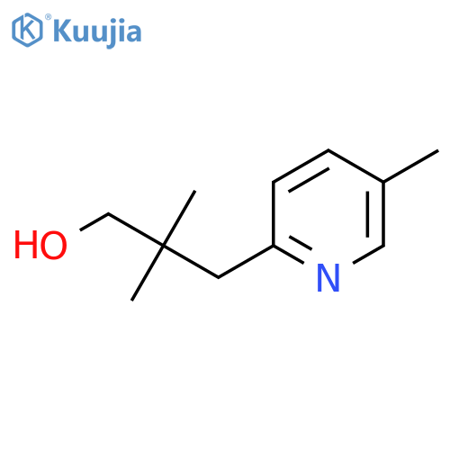 2,2-dimethyl-3-(5-methylpyridin-2-yl)propan-1-ol structure