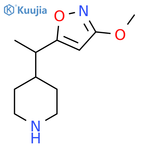 4-1-(3-methoxy-1,2-oxazol-5-yl)ethylpiperidine structure