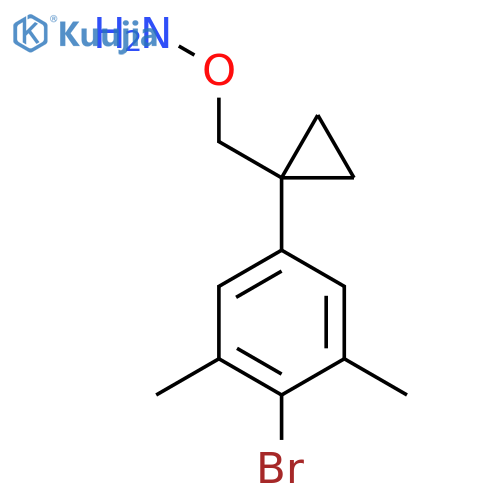 O-{1-(4-bromo-3,5-dimethylphenyl)cyclopropylmethyl}hydroxylamine structure
