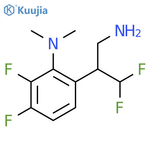 6-(3-amino-1,1-difluoropropan-2-yl)-2,3-difluoro-N,N-dimethylaniline structure