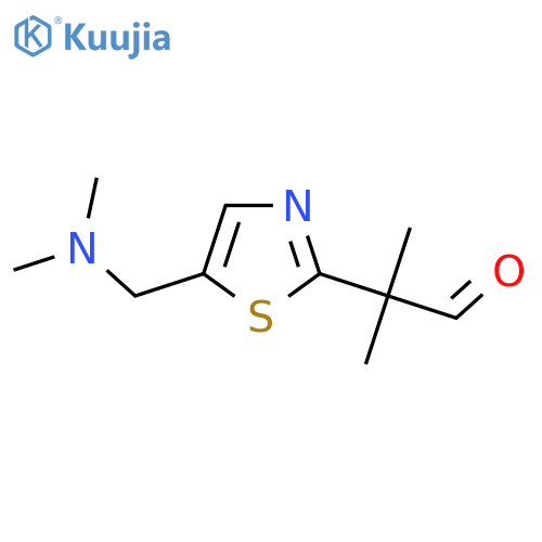 2-{5-(dimethylamino)methyl-1,3-thiazol-2-yl}-2-methylpropanal structure