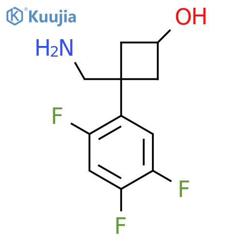 3-(aminomethyl)-3-(2,4,5-trifluorophenyl)cyclobutan-1-ol structure