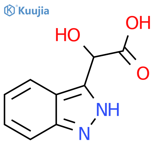 2-hydroxy-2-(1H-indazol-3-yl)acetic acid structure