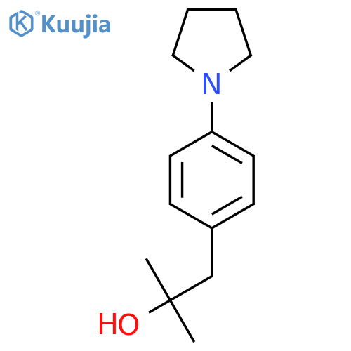 2-methyl-1-4-(pyrrolidin-1-yl)phenylpropan-2-ol structure
