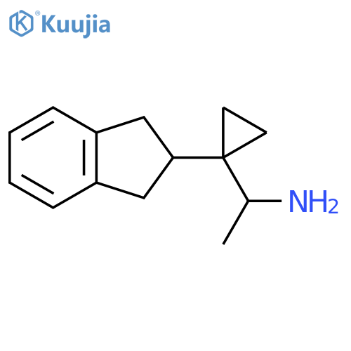 1-1-(2,3-dihydro-1H-inden-2-yl)cyclopropylethan-1-amine structure