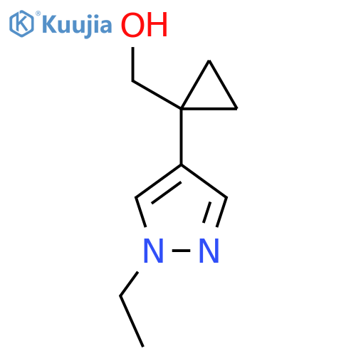 1-(1-ethyl-1H-pyrazol-4-yl)cyclopropylmethanol structure