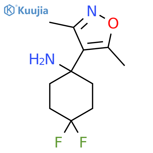 1-(dimethyl-1,2-oxazol-4-yl)-4,4-difluorocyclohexan-1-amine structure