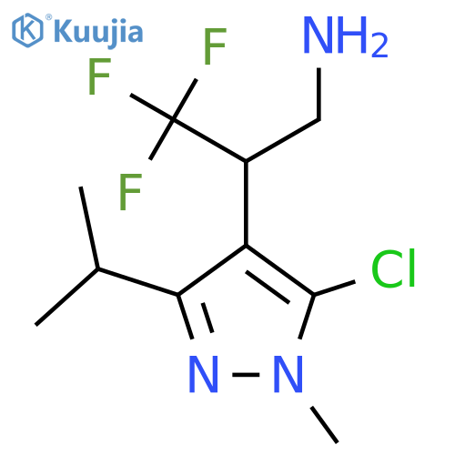 2-5-chloro-1-methyl-3-(propan-2-yl)-1H-pyrazol-4-yl-3,3,3-trifluoropropan-1-amine structure