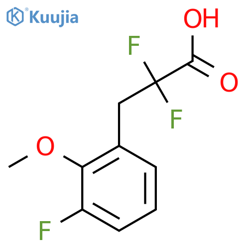 2,2-difluoro-3-(3-fluoro-2-methoxyphenyl)propanoic acid structure