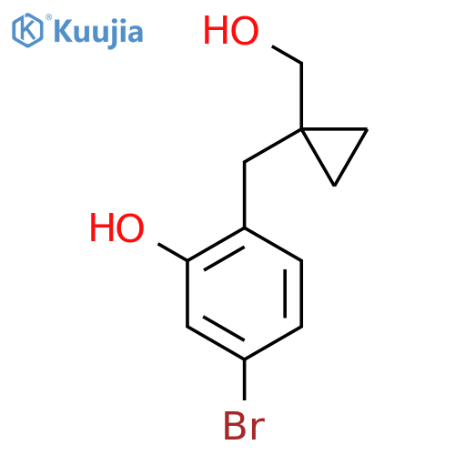 5-bromo-2-{1-(hydroxymethyl)cyclopropylmethyl}phenol structure