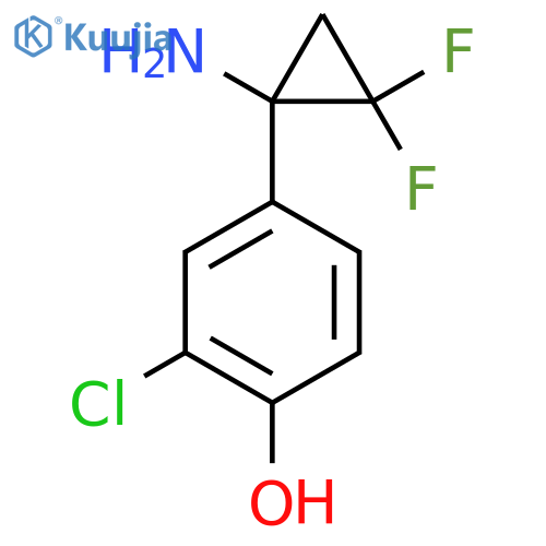 4-(1-amino-2,2-difluorocyclopropyl)-2-chlorophenol structure