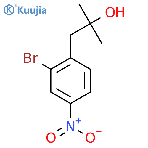 1-(2-bromo-4-nitrophenyl)-2-methylpropan-2-ol structure