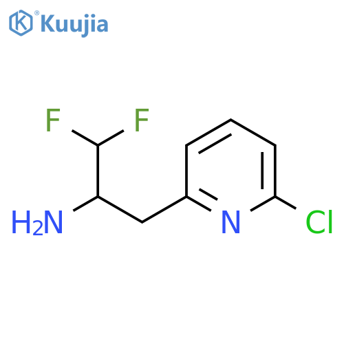 3-(6-chloropyridin-2-yl)-1,1-difluoropropan-2-amine structure