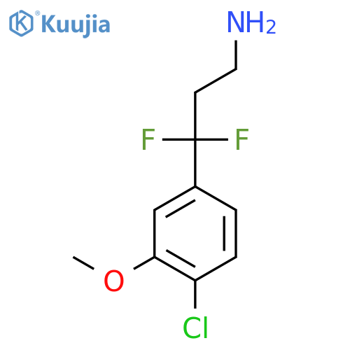3-(4-Chloro-3-methoxyphenyl)-3,3-difluoropropan-1-amine structure