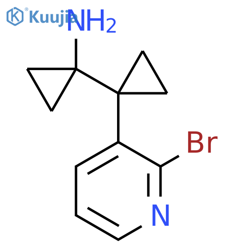 1-1-(2-bromopyridin-3-yl)cyclopropylcyclopropan-1-amine structure
