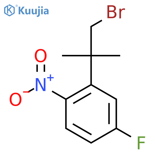 2-(1-bromo-2-methylpropan-2-yl)-4-fluoro-1-nitrobenzene structure