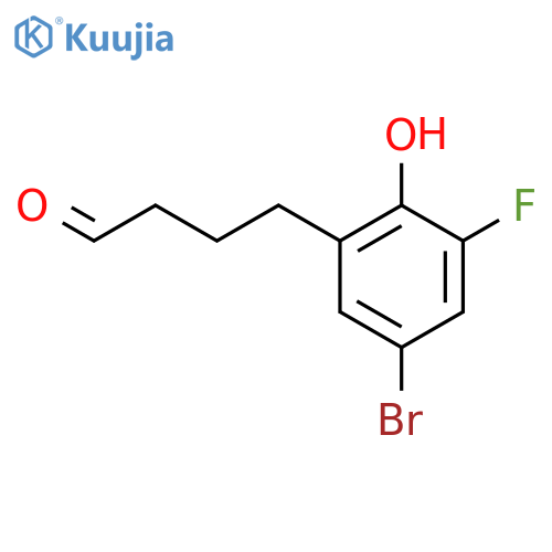 4-(5-bromo-3-fluoro-2-hydroxyphenyl)butanal structure