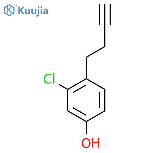 4-(but-3-yn-1-yl)-3-chlorophenol structure