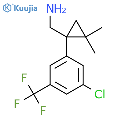 {1-3-chloro-5-(trifluoromethyl)phenyl-2,2-dimethylcyclopropyl}methanamine structure