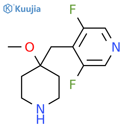 3,5-difluoro-4-(4-methoxypiperidin-4-yl)methylpyridine structure