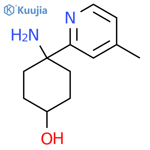 4-amino-4-(4-methylpyridin-2-yl)cyclohexan-1-ol structure