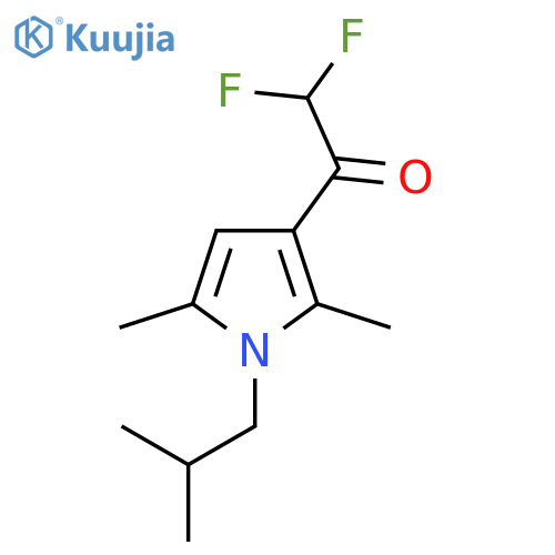 1-2,5-dimethyl-1-(2-methylpropyl)-1H-pyrrol-3-yl-2,2-difluoroethan-1-one structure