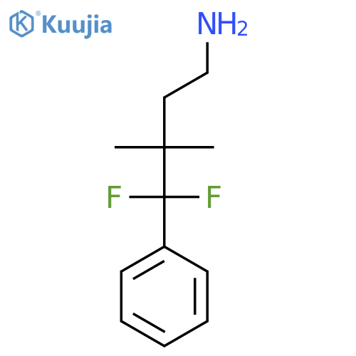 4,4-difluoro-3,3-dimethyl-4-phenylbutan-1-amine structure