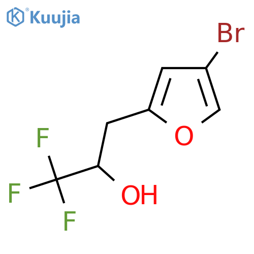 3-(4-bromofuran-2-yl)-1,1,1-trifluoropropan-2-ol structure