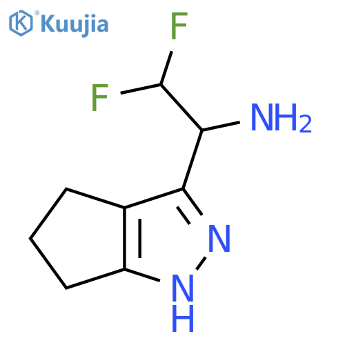 1-{1H,4H,5H,6H-cyclopentacpyrazol-3-yl}-2,2-difluoroethan-1-amine structure