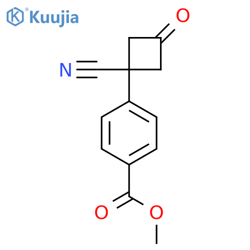 methyl 4-(1-cyano-3-oxocyclobutyl)benzoate structure