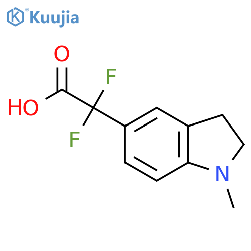 2,2-difluoro-2-(1-methyl-2,3-dihydro-1H-indol-5-yl)acetic acid structure