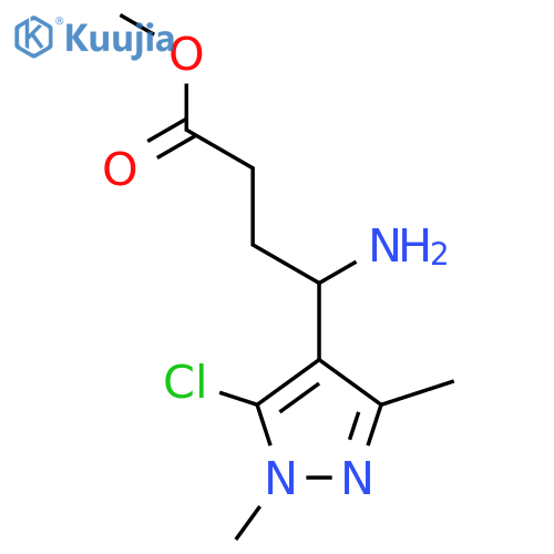 methyl 4-amino-4-(5-chloro-1,3-dimethyl-1H-pyrazol-4-yl)butanoate structure
