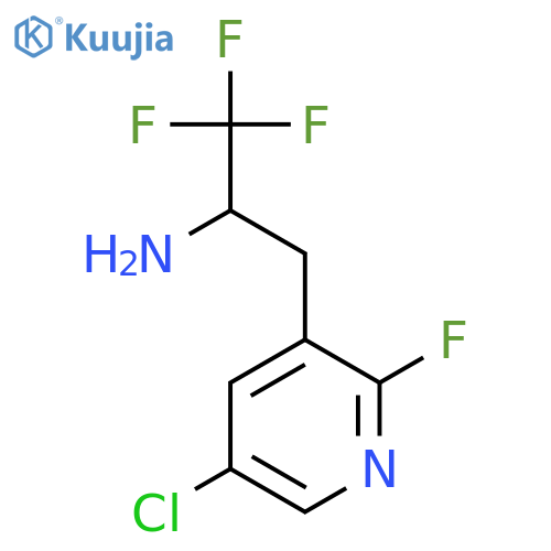 3-(5-chloro-2-fluoropyridin-3-yl)-1,1,1-trifluoropropan-2-amine structure