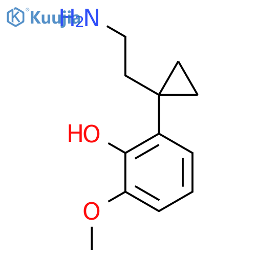 2-1-(2-aminoethyl)cyclopropyl-6-methoxyphenol structure