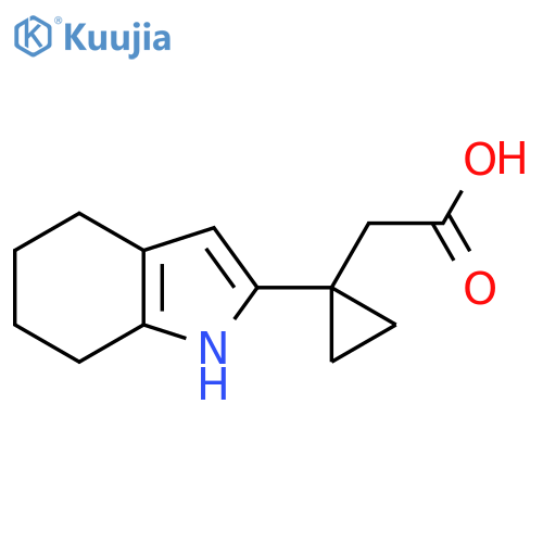 2-1-(4,5,6,7-tetrahydro-1H-indol-2-yl)cyclopropylacetic acid structure