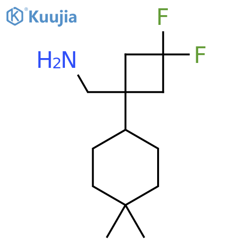 1-(4,4-dimethylcyclohexyl)-3,3-difluorocyclobutylmethanamine structure