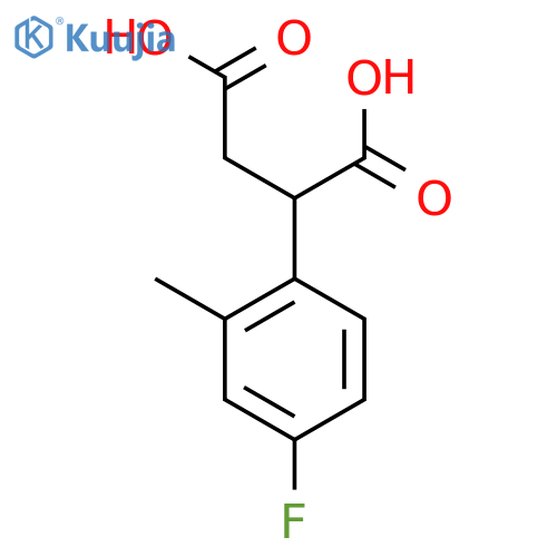 2-(4-Fluoro-2-methylphenyl)butanedioic acid structure