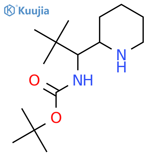 tert-butyl N-2,2-dimethyl-1-(piperidin-2-yl)propylcarbamate structure