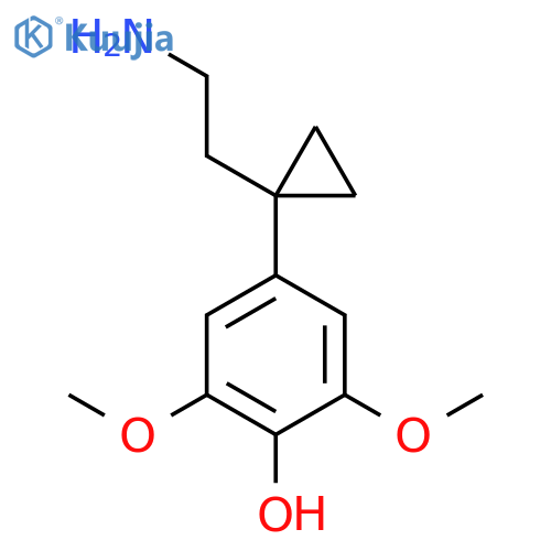 4-1-(2-aminoethyl)cyclopropyl-2,6-dimethoxyphenol structure