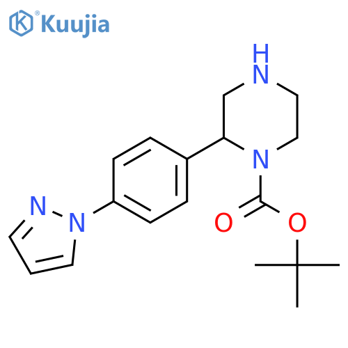 tert-butyl 2-4-(1H-pyrazol-1-yl)phenylpiperazine-1-carboxylate structure
